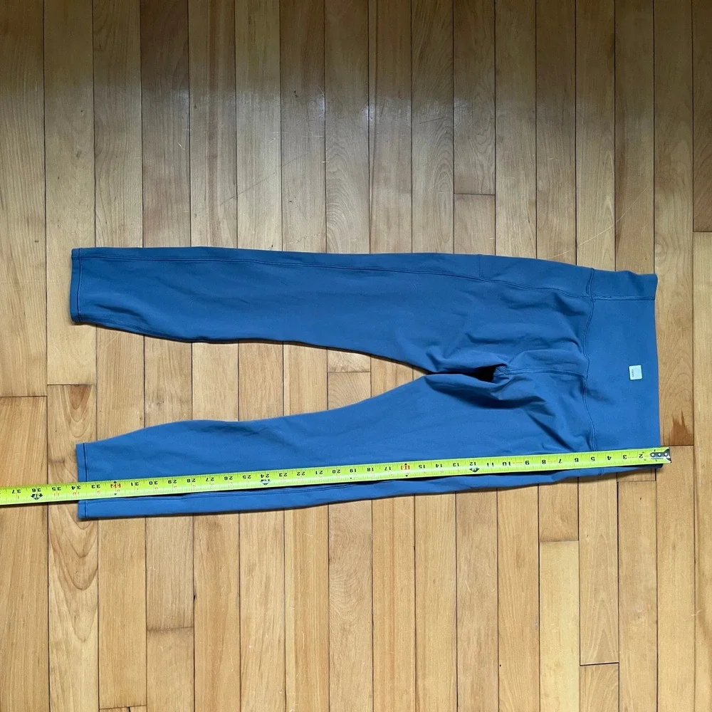 Vuori Daily Pocket Legging Azure Blue High Rise 7/8 Workout Yoga Pants VW446 S - Picture 4 of 10